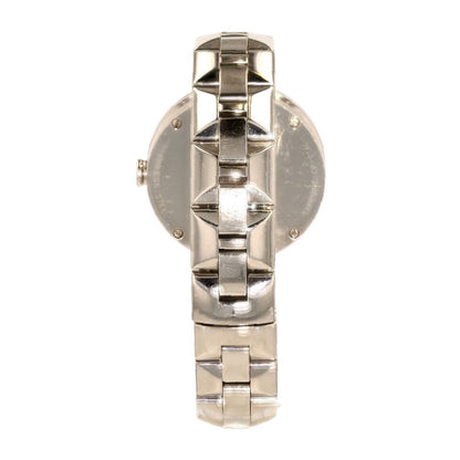 Sapphire Silver Mirror Case With Diamond Accents Stainless Steel Watch