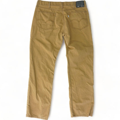 514 Tan Solid Straight Jeans