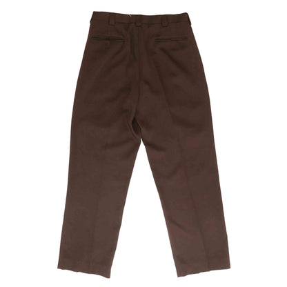 Brown Solid Dress Pants
