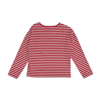Red Striped Crewneck T-Shirt