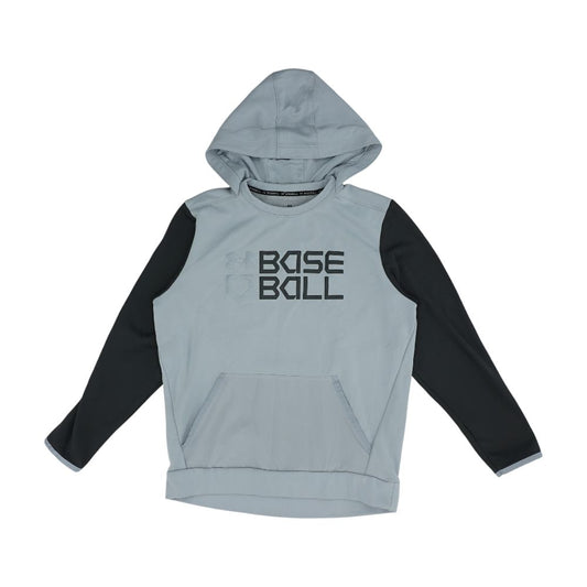 Gray Color Block Hoodie Pullover