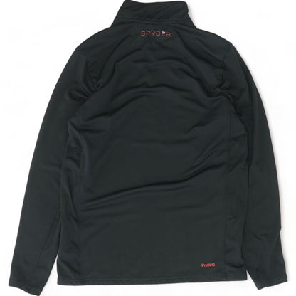 Black Solid 1/4 Zip Pullover