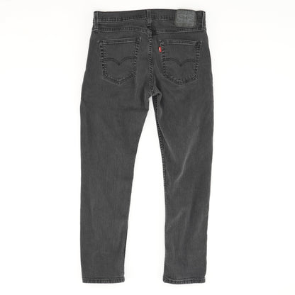 514 Black Solid Straight Jeans
