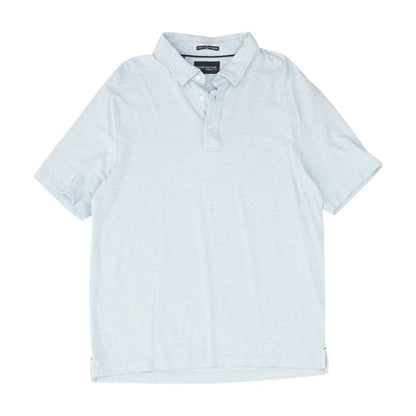 Blue Solid Short Sleeve Polo