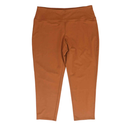 Brown Solid Active Pants