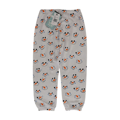 White Graphic Pajama Bottom