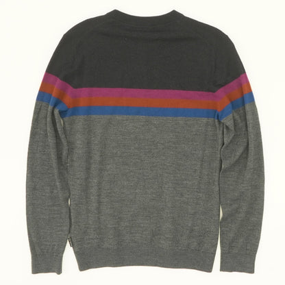 Charcoal Color Block Crewneck Sweater