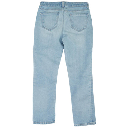 Blue Solid Capri Regular Jeans