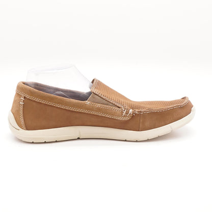 Alcove Brown Leather Slip On Shoes