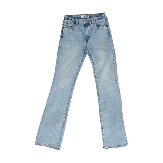 Blue High Rise Straight Leg Jeans