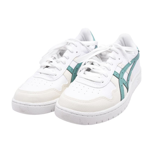 Japan S White and Teal Low Top Athletic Shoes