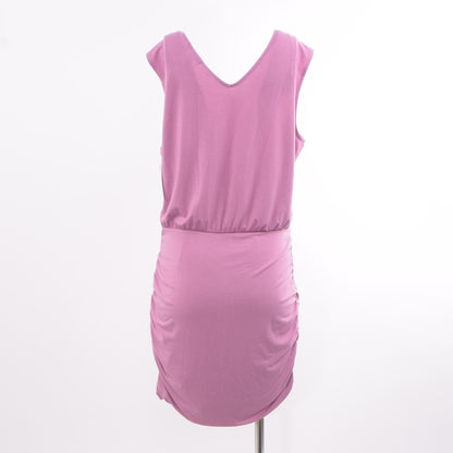 Pink Solid Mini Dress