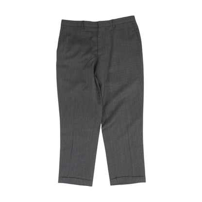 Gray Solid Dress Pants