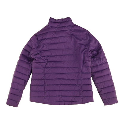 Purple Solid Puffer Jacket