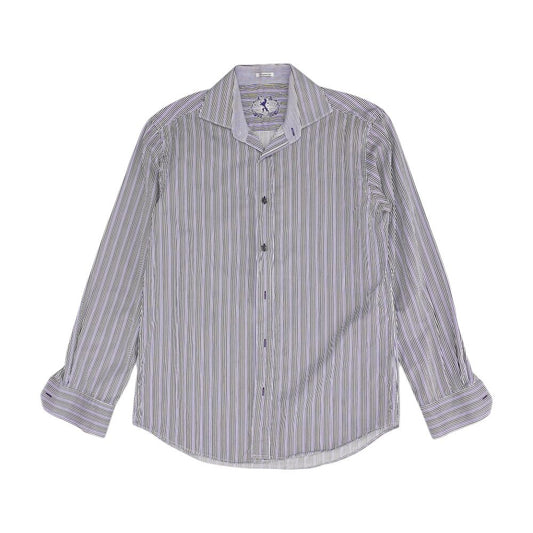 White Striped Long Sleeve Button Down