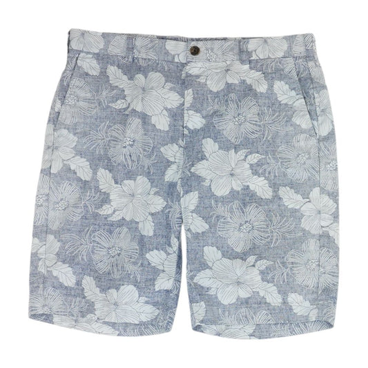 Blue Tropical Chino Shorts