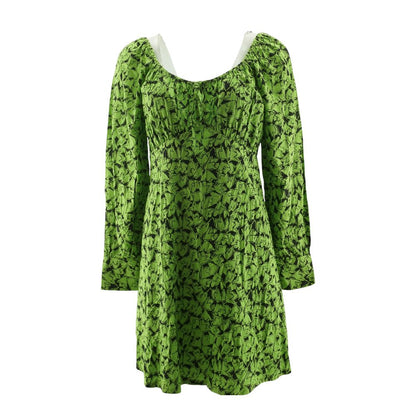 Green Graphic Mini Dress