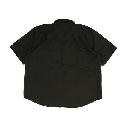 Charcoal Solid Short Sleeve Button Down