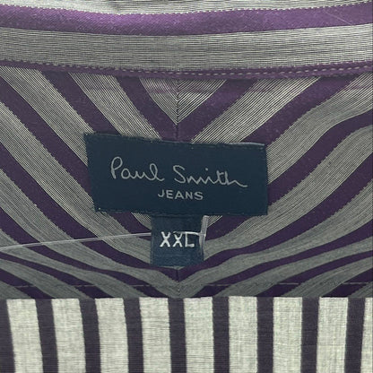 Gray Striped Long Sleeve Button Down