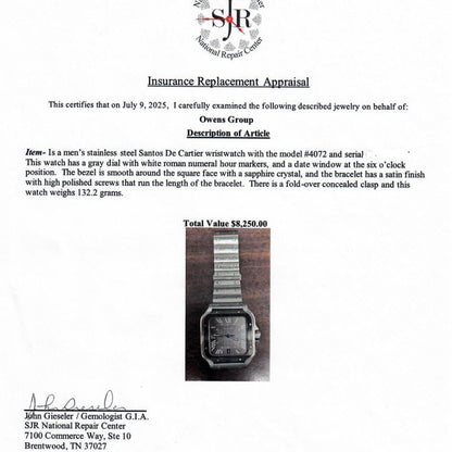 Men's Santos 4072 Quick Switch Bracelet Stainless Steel Watch