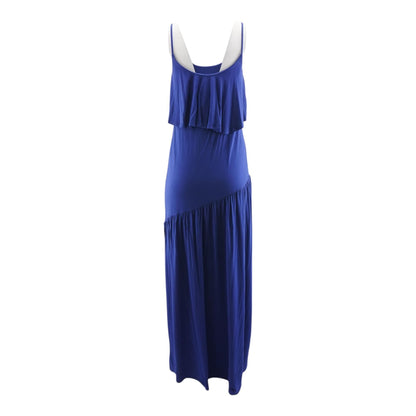 Blue Solid Maxi Dress