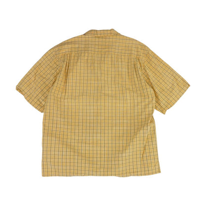 Yellow Check Short Sleeve Button Down