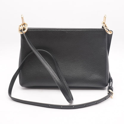 Black Leather Trisha Crossbody Bag