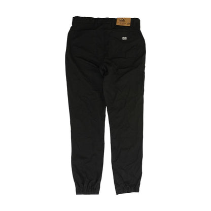 Black Solid Active Pants