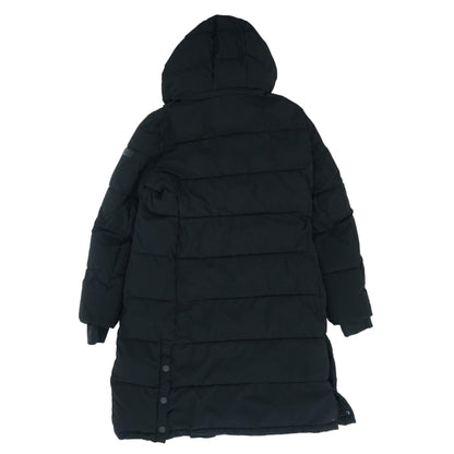 Black Solid Puffer Coat