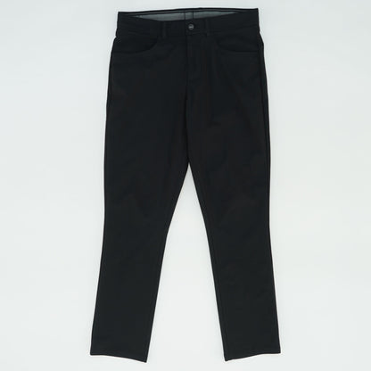 Black Solid Active Pants