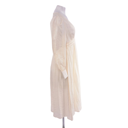 Ivory Solid Midi Dress