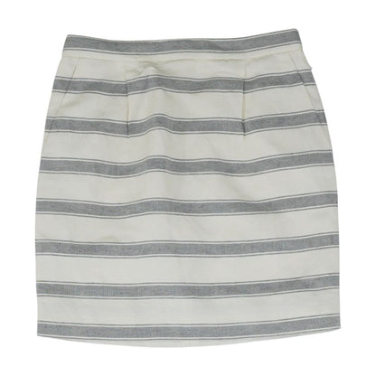 Ivory Striped Mini Skirt