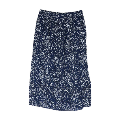 Navy Tall Polka Dot Midi Skirt