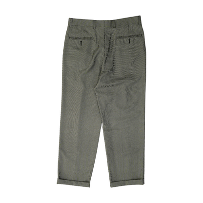 Black Houndstooth Regular Pants