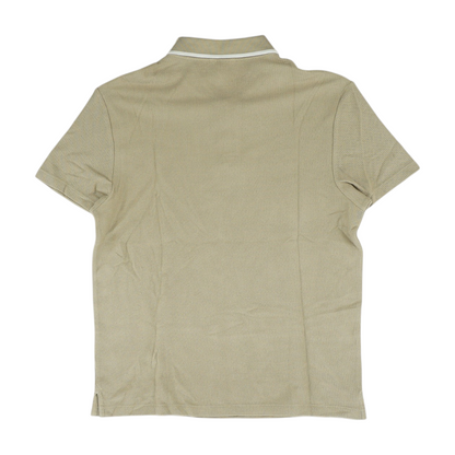 Tan Solid Short Sleeve Polo
