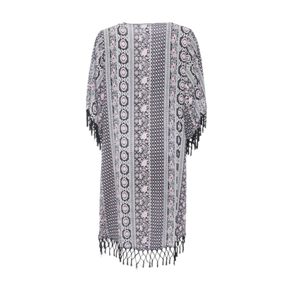 Black Print Cardigan