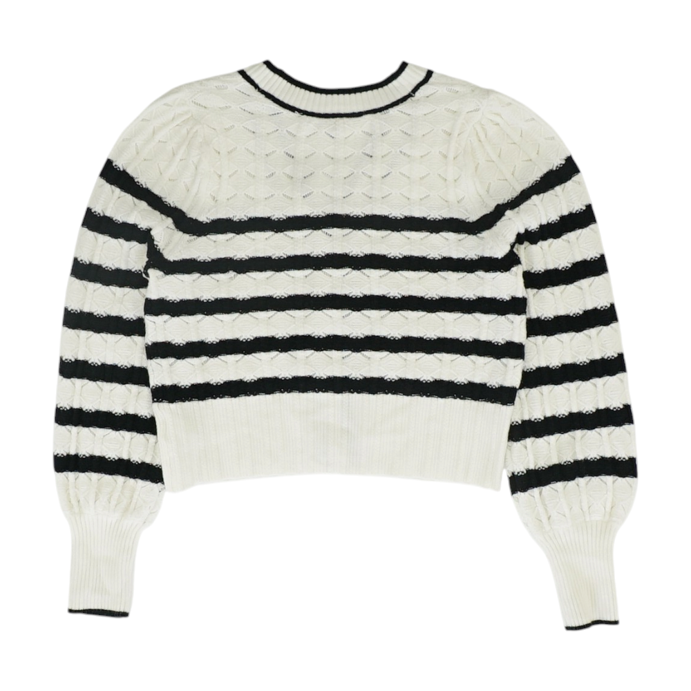White Striped Cardigan