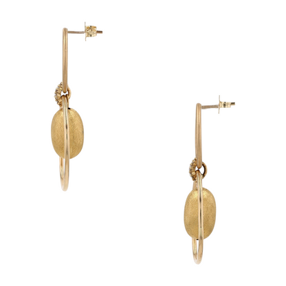 1/6 ctw 10K Yellow Gold Diamond Drop Earrings
