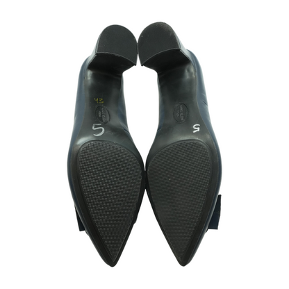 Navy Block Heels