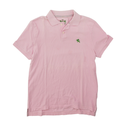 Pink Solid Short Sleeve Polo
