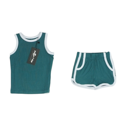 Teal Sleeveless Set