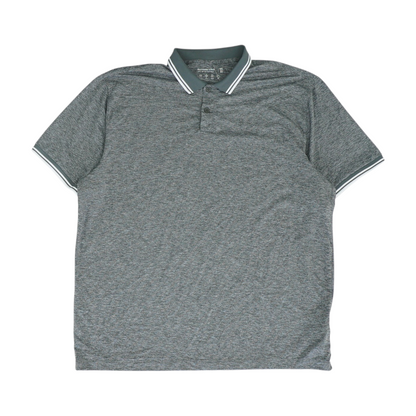 Gray Tall Solid Short Sleeve Polo