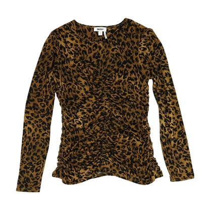 Black Solid Crewneck Knit Top