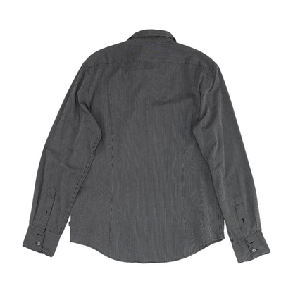 Gray Striped Long Sleeve Button Down
