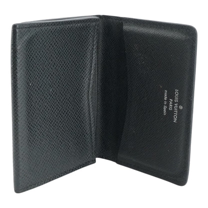 Black Taiga Leather Business Card Holder