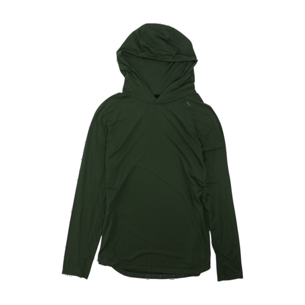 Green Solid Hoodie Pullover
