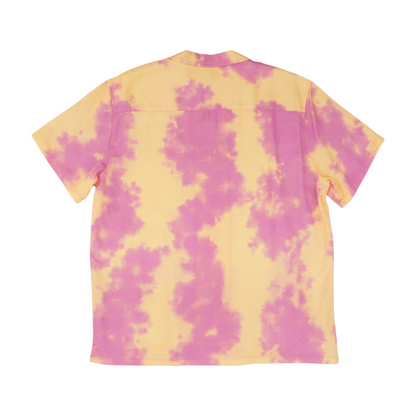 Orange Tie-Dye Short Sleeve Button Down