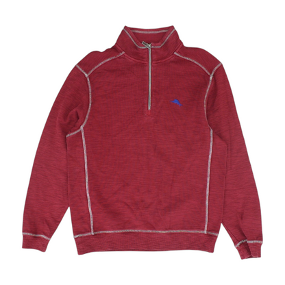 Maroon Solid 1/4 Zip Pullover