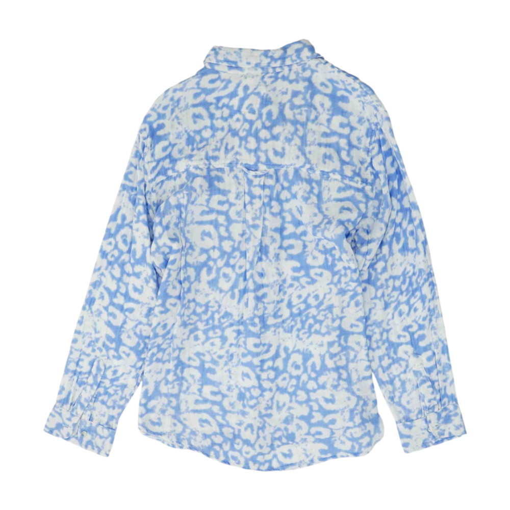 Blue Tie-Dye Button Down