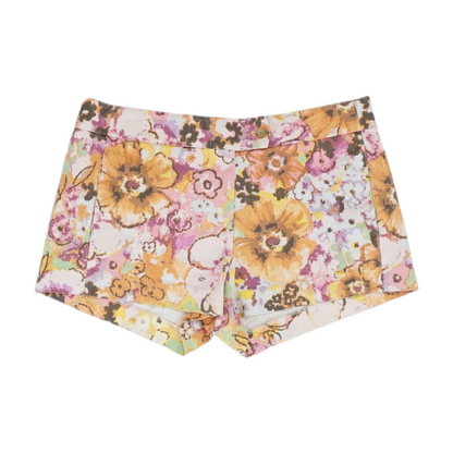 Pink Floral Chino Shorts